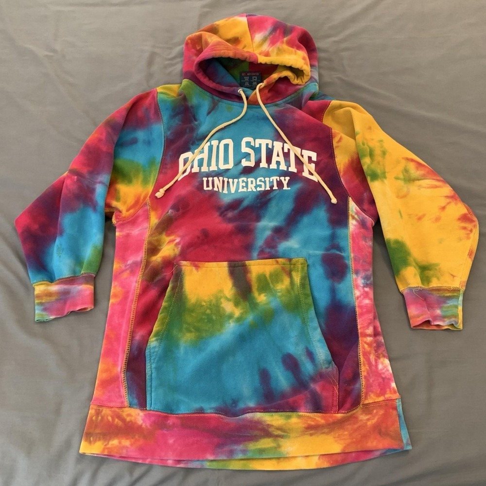 Ohio State Buckeyes Sweatshirt Womens Small Tie Dye Multi Color NCAA MV Sport